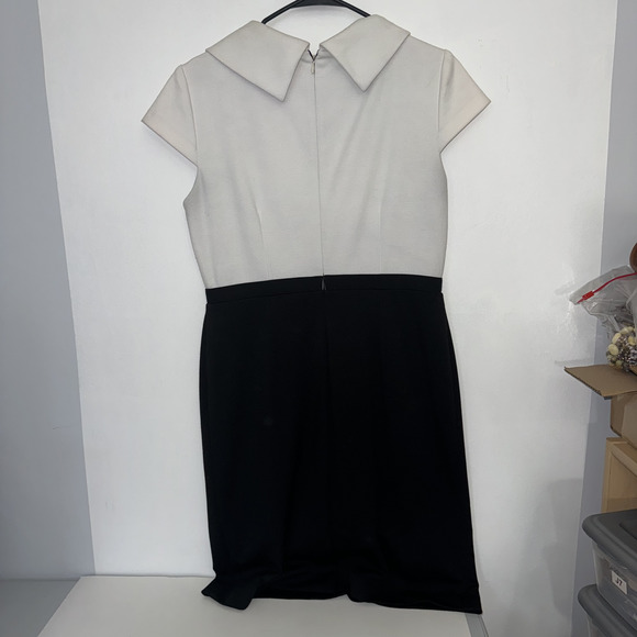 White & Black Tahari Dress Size 10 - Picture 2 of 3